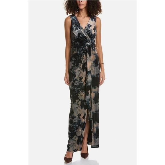 Johnny Was Sherwood Mist Velvet Maxi Sz 0 Boho Luxe Floral Dress Style R35122-0 - Picture 2 of 7